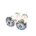 pewterhooter Women's Sterling Silver Starlight Crystal Stud Earrings