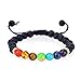 Orgonite Crystals 7 Chakra Yoga Healing Jewelry Lava Stone Bracelet with Essential Oil Diffuser - Aromatherapy