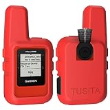 TUSITA Case for Garmin inReach Mini - Silicone Protective Cover - Handheld Satellite Communicator Accessories (Red)