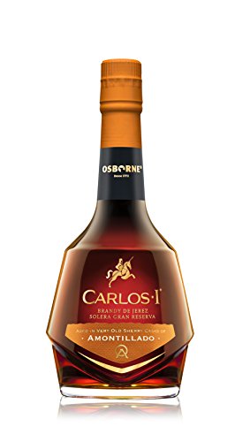 CARLOS I Brandy Amontillado aus Jerez Solera Gran Reserva. Hergestellt aus Trauben und gereift in 100-jährigen Solera-Fässern von La Honda Amontillado. Alkoholgehalt: 40,3 %. Flasche: 70 cl. – Bild 3