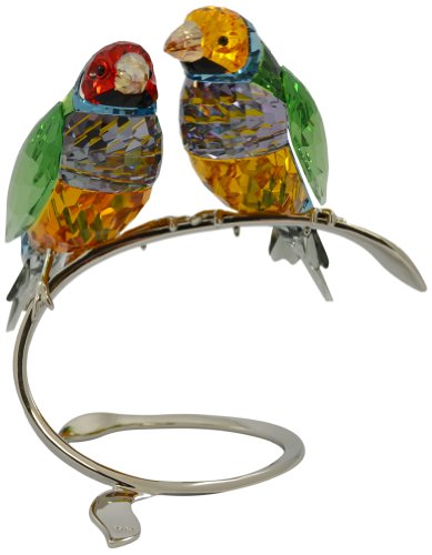 Swarovski gouldian f-inch figurine, peridot