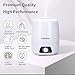 VillSure Cool Mist Humidifiers,5L Ultrasonic Humidifier for Large Rooms and Bedroom Babies,Whisper Quiet,Auto-Shutoff,Aromatherapy,360°Nozzle Vaporizer,14-50 Hours Working Time(White)