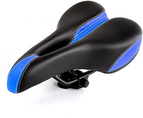 New Road MTB Bike Oversized Thicker Soft Comfortable Bicycle Saddles Seats - Black&amp;Blue