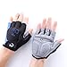Masione® Padded Ventilated Bike Bicycle Cycling Mountain Road Half Gel Silicone Antiskid Finger Gloves/ Half Finger Gloves / Sport Gloves Mitten/ Fingerless Cycle mitts, Soft durable microfiber Material with Velcro Strap -Black with Blue -M