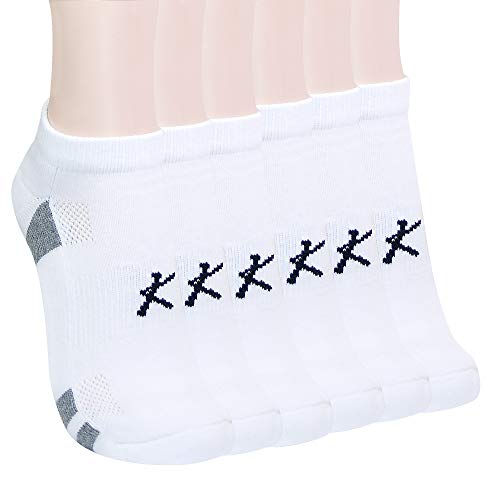 KONY Men's Cushioned Athletic Ankle Socks for Running Working (6 Pairs