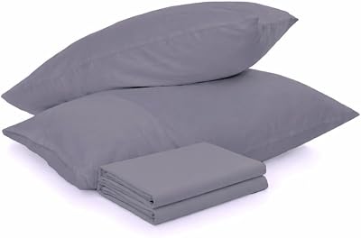 DN Pillow Cases 2 Pack Charcoal 50x75cm Envelope Closure