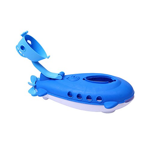 Gbell  Beach Toys for Toddlers, Submarine Watercraft with Spinning Rear Propeller Summer Bath Toy Beach Kettle Boat, Outdoor Water Spraying Tool Funny Gadgets Novelty Toys for Kids Boys Girls (Blue)