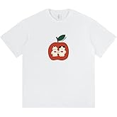 JOLILUNA Whimsy Twee Clothes for Women Oversize Graphic Apple Tee Y2k Fashion Whimsical Clothes Streetwear
