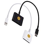 2 pk 8 pin to 30 pin Cables Converters for Apple iPhone 6/6 Plus/5s/5c/5 - blk wte