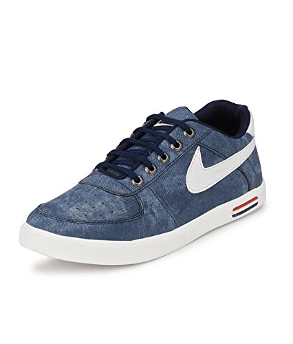 blue denim lace up sneaker