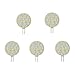 CBconcept 5 Pack, SidePin LED G4, 320 Lumens, 2 Watt (20W Equal), Warm White 3000K, 180 Degree Beam Angle, NOT Dimmable, Low Volt AC-DC 12 Volt, JC G4 Bipin Base LED Disc Halogen Replacement Bulb