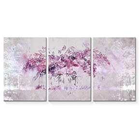 Wall26-3 Plane Canvas Wall Art-Abstract Oil Painting Tree Forest-Giclee Painting Wall Bedroom Living House Decoration Home Art - 16"x24" x 3 Panels