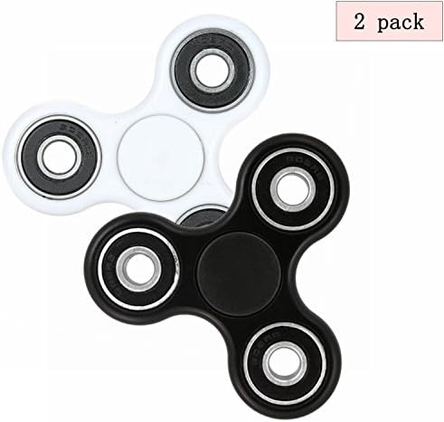Fecoprior Fidget Spinner Toy Last for 2-4 mins EDC hand Tri-Spinner For ADD, ADHD, Anxiety, and Adult Children (Pack of 2)