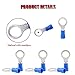 Hilitchi 100Pcs 16-14AWG Insulated Terminals Ring Electrical Wire Crimp Connectors (Blue, M8)