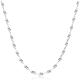 BHUBREA 925 Sterling Silver 2mm Chain Necklace for Women Thin Mirror Chain Dainty Cute Choker Necklaces for Women 16 18 20 Inch