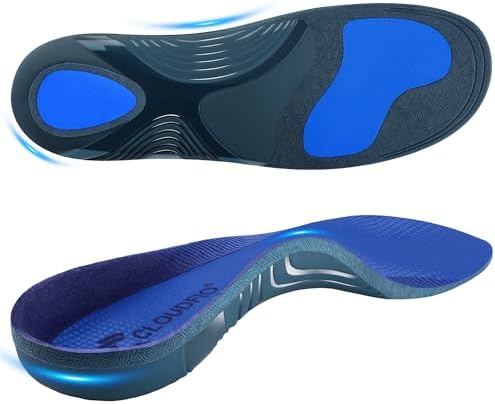 Cloudflo Plantar Fasciitis Insoles for Men Women,High Arch Support for Pain Relief,Shoe Inserts Orthotic for Flat Feet,Work Boot Insoles for Shock Absorbing Inserts (Fit for Standing All Day) DB-M