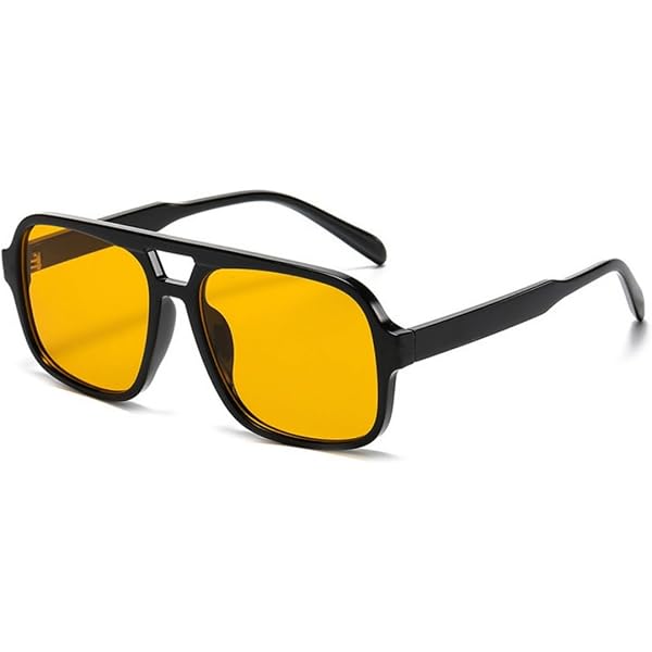 NIDOVIX Vintage Square 70s Aviator Sunglasses for Women Men  display picture 1
