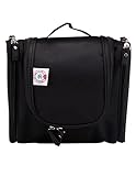 Holly LifePro Hanging Travel Kit Portable Waterproof Toiletry Bag, Personal Organizer for Men & Women Bathroom Storage Cosmetic Bag Travel Shower Bag（Black)