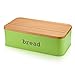 Fortune Candy Bread Box & Canister Set, Stainless Steel (Lime Green)