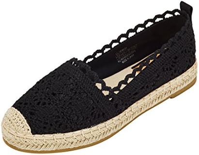 Espadrille Sneakers for Women: Hollow Canvas Casual Flats Classic Slip-On Comfortable Shoes