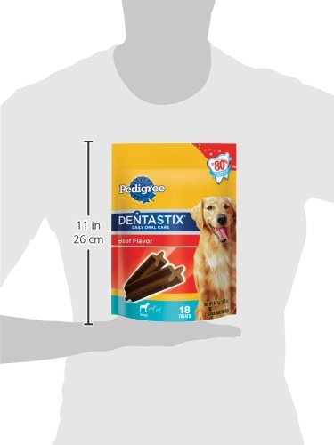 PEDIGREE DENTASTIX BEEF FLAVOR LARGE TREATS FOR DOGS – 15.6 OZ. 18 COUNT