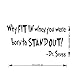 Witkey Why Fit In When You Were Born To Stand Out Quote Wall Stickers Home Decor Decals DIY Art