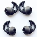Vezukv Replacement Earbuds Tips Compatible for Bose Earbuds QC20 QC20i QC30 Noise Cancelling SoundSport Headphones SIE2 SIE2i IE2 IE3 (2Black-S)