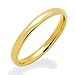 Double Accent 14K Yellow Gold or White Gold 2mm Comfort Fit Classic Domed Plain Wedding Band (Size 3 to 11.5)