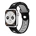 Watch Band 20mm for Apple Watch Series 4 44mm, Meidexian888 Goose Egg Buckle Two-Color Silicone Strap Quick Release Adjustable Size (Black)thumb 1