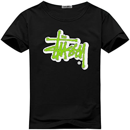 Stussy logo For Men's Printed Short Sleeve Tee Tshirt Medium Black