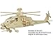 3D DIY Apache Helicopter Wood Model Laser Cut Construction Jigsaw Puzzle Assembly Kit Handmade Educational Woodcraft Helicopter Plane Toy Kits Set for Kids Teens and Adults