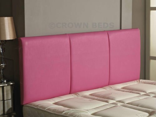 CROWNBEDSUK QUALITY FAUX LEATHER ALTON HEADBOARD IN 2ft6,3ft,4ft,4ft6,5ft,6ft NEW!!!!! (5FT KINGSIZE, PINK)