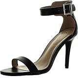 Breckelles Sydney-31 Womens Open Toe Stiletto High Heel Single Sole Ankle Strap Sandal