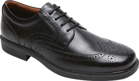 Rockport Mens Dressports Luxe Wingtip Oxford Black Leather Us 10