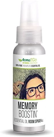 aroma2go | All Natural Plant Based Essential Oil Room and Body Spray and Fragrances (4 oz, Memory Boostin)