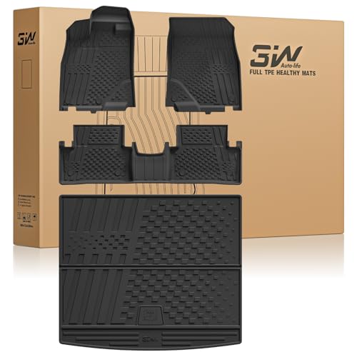3W Peugeot 3008 III 2024-2025 2026 (NOT ELECTRIC/EV) Easy To Clean All Weather Floor Mats in Thorex Non-Slip Waterproof Car Boot Mat for 3008 Phase 3