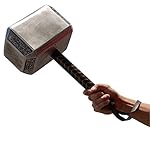 KCCEDGE-BEST-CUTLERY-SOURCE-Avengers-Endgame-17-Inch-Large-Adult-Size-Thors-Hammer-PU-Foam-Thunder-Hammer-Toy-Collectors-Cosplay-Prop-Fancy-Replica-Weapon-Silver-Grey