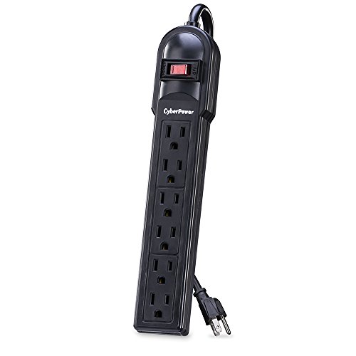 CyberPower CSB604 Surge Protector 6-Outlets  4-Ft Cord 900 Joules
