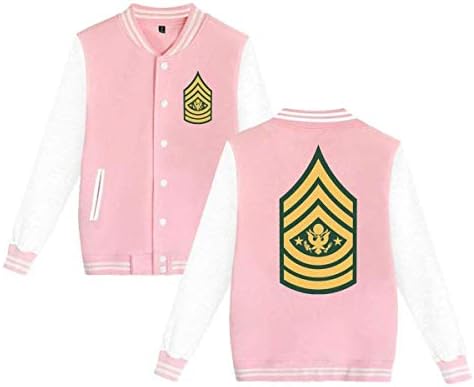 EYSKJ Sergeant Major of The Army United States Mens & Womens Funny Hoodie Baseball Uniform Jacket Sport Coat