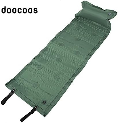 Locus Self-Inflating Sleeping Pad, Lightweight Waterproof Fabric Camping Mattress with Built-In Pillow (Olive)