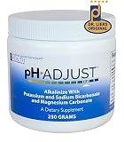 pH Adjust Alkalinizing Formula | Alkalinize with Potassium and Sodium Bicarbonate and Magnesium Carbonate | Rapidly Balances pH Levels | Tastes Good | Easy to Use Fluffy Powder | 250 GM