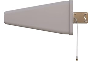 Tupavco TP545 Yagi Directional Roof Antenna 3G/4G/LTE Wide Band 11dBi 806MHz to 2.7GHz Range 2FT Cable w/ 2FT SMA Male Cable to TS-9 Adapter - Cell Phone Signal Log Periodic Cellular