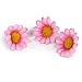 AKORD Approx 100pcs Artificial Gerbera Daisy Silk Flowers Heads for DIY Wedding Party (Dark Pink)