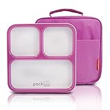PackTOGO Leakproof Bento Lunch Box Container Set w/ Insulated Lunch Bag for Adults (Purple)