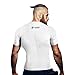 Copper Compression New Colored Short Sleeve Shirt - Guaranteed Best Copper + Zinc Infused Mens T-Shirt. Support Stiff + Sore Muscles. Basketball, Football, Sports Wear (Large - White)