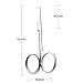 SKEMIX 2ct Curved and Rounded Facial Hair Scissors (Made of Stainless Steel) - Safety Use for Eyebrows, Eyelashes, Nose hair, Ear hair, moustache and beard (round + curved)