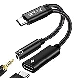 LAMSCAT USB C to 3.5mm Headphone Adapter and