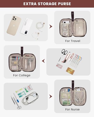 Laptop Backpack for Women, 15.6-Inch Work Bag, Waterproof Travel Backpack with Organizer, Fashionable Teacher & Nurse Bag, 2-Piece Set Vintage College Work Daypacks