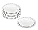 Glass Pie Dishes 100 Year Anniversary 9 1/2 Inch Deep Dish Pie Plate, Set of 4 - Bundle With Cloth