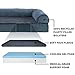 Furhaven Pet Dog Bed | Cooling Gel Memory Foam Faux Fleece & Chenille Soft Woven Traditional Sofa-Style Living Room Couch Pet Bed w/ Removable Cover for Dogs & Cats, Orion Blue, Mediumthumb 3